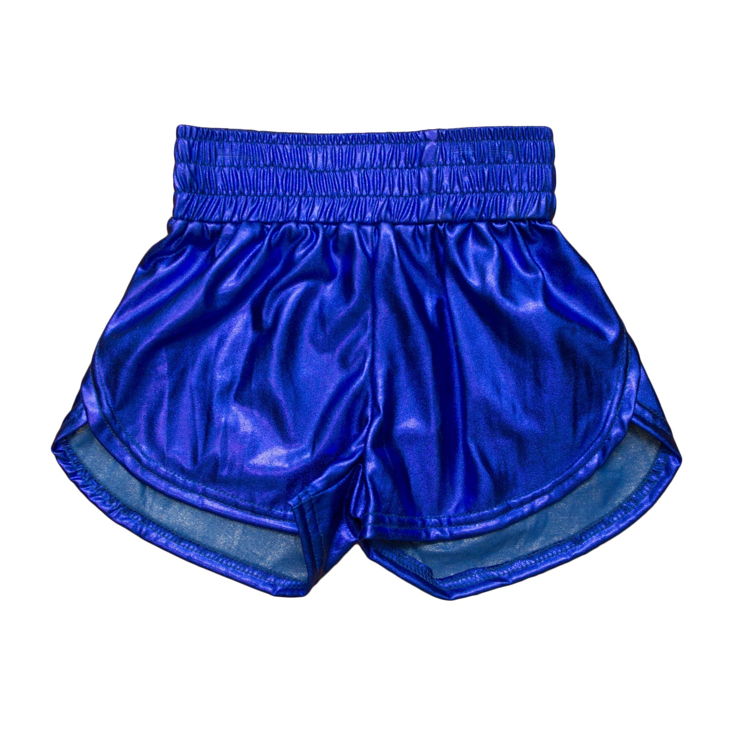Women's Metallic Shorts - Royal Blue