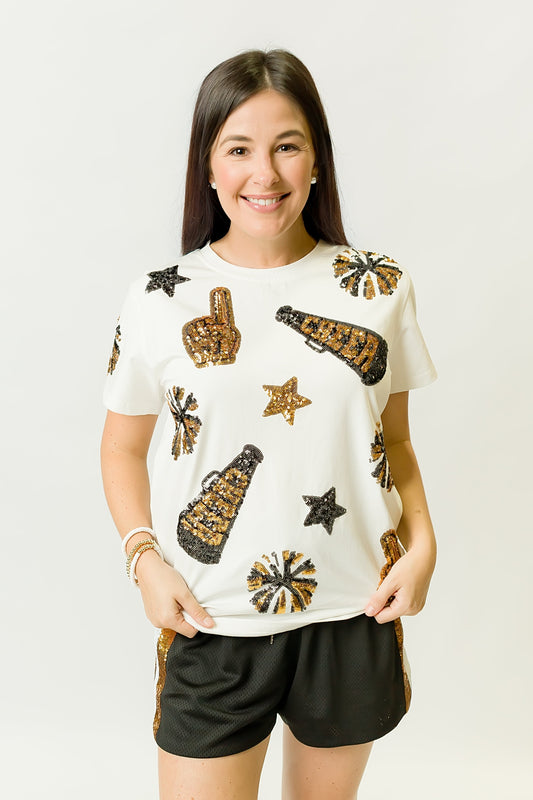 Black and Gold Cheer Shirt