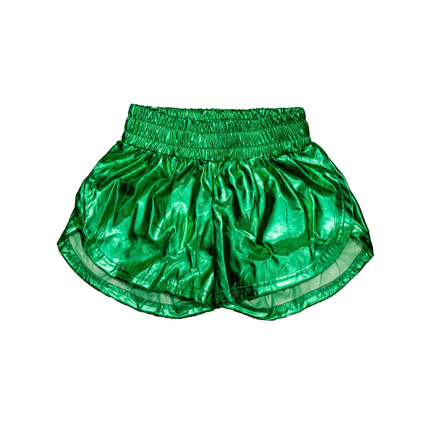 Kids' Metallic Shorts - Green