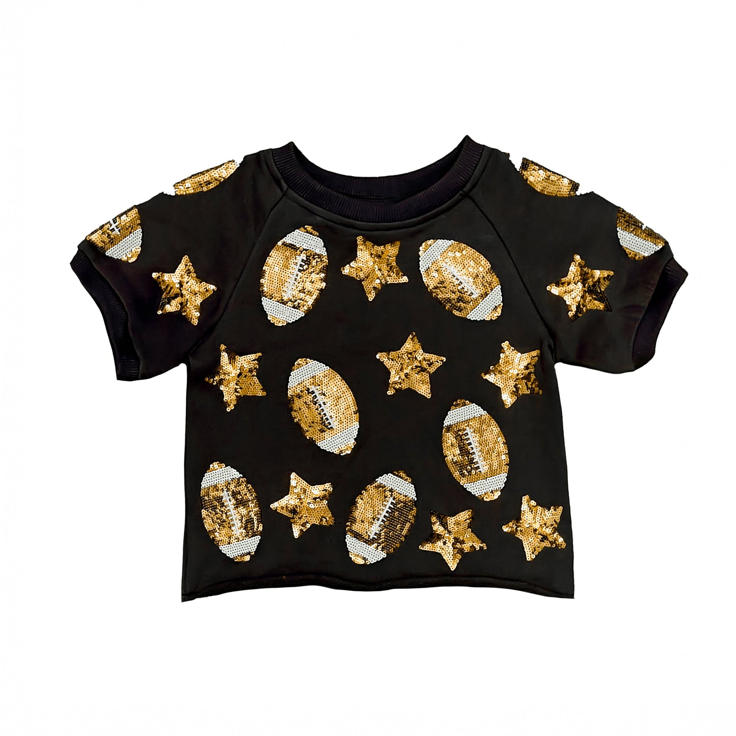 Black and Gold Football Top