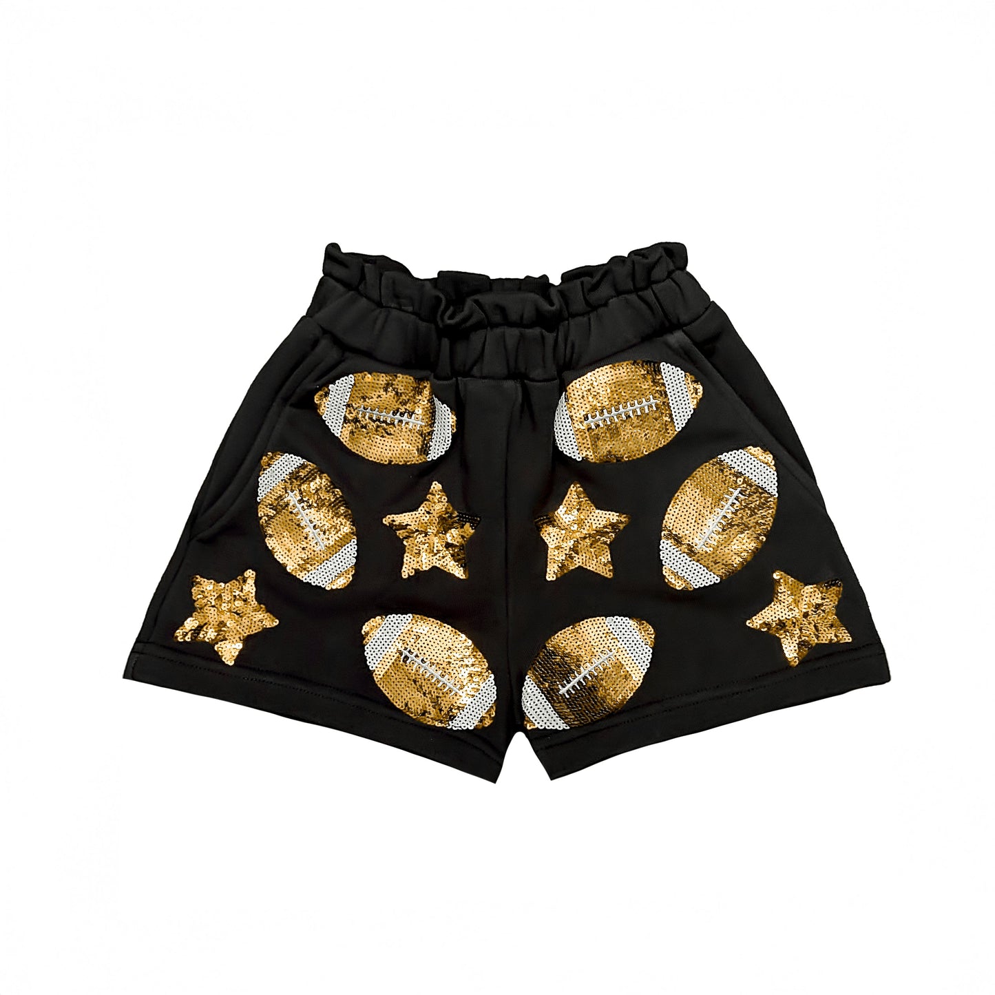 Black and Gold Football Shorts