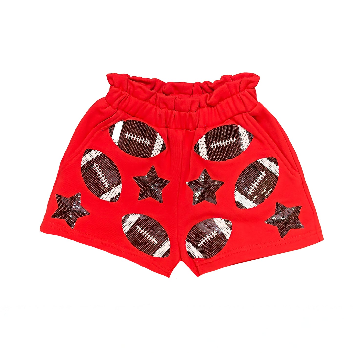 Kids' Red and Black Football Shorts