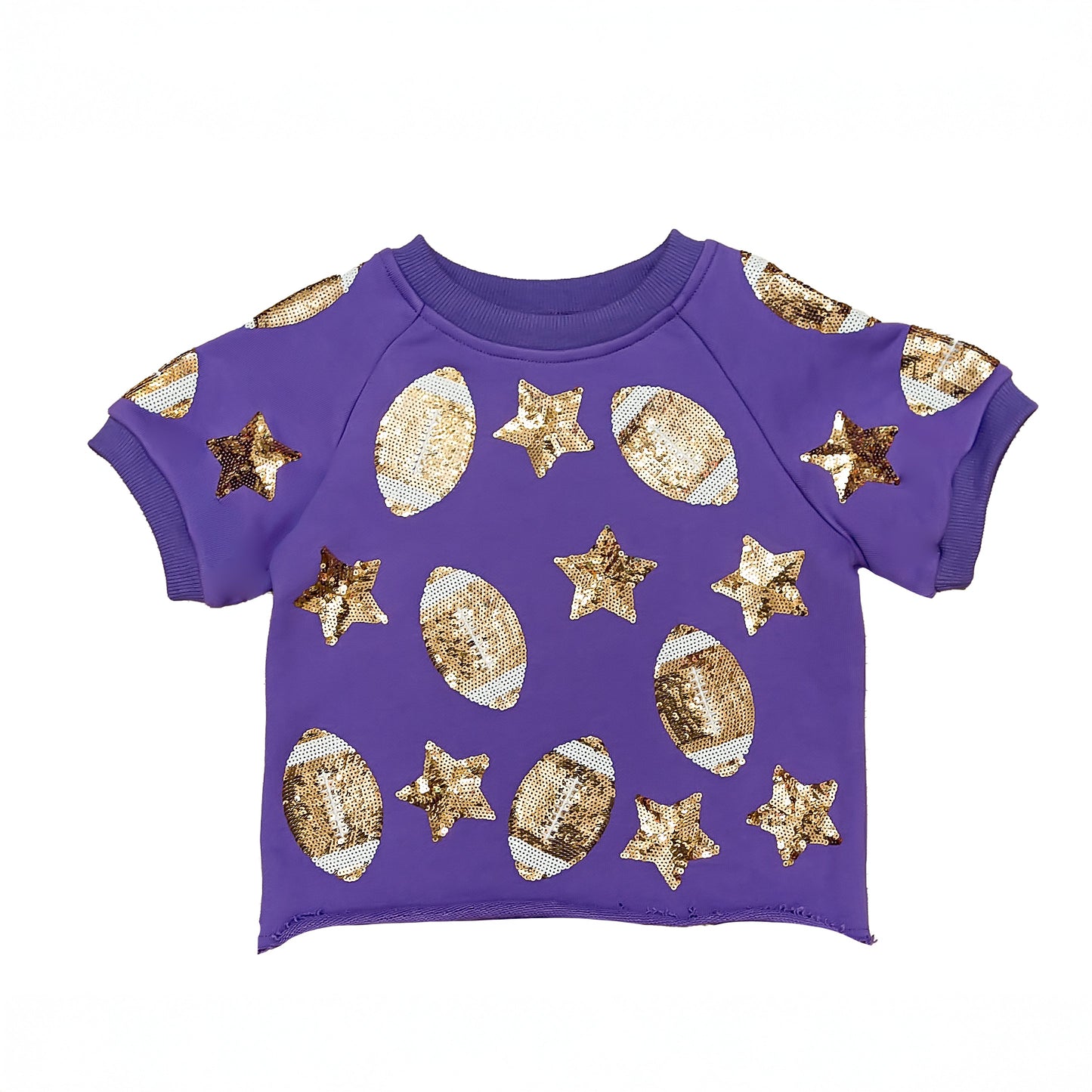 Purple and Gold Football Top