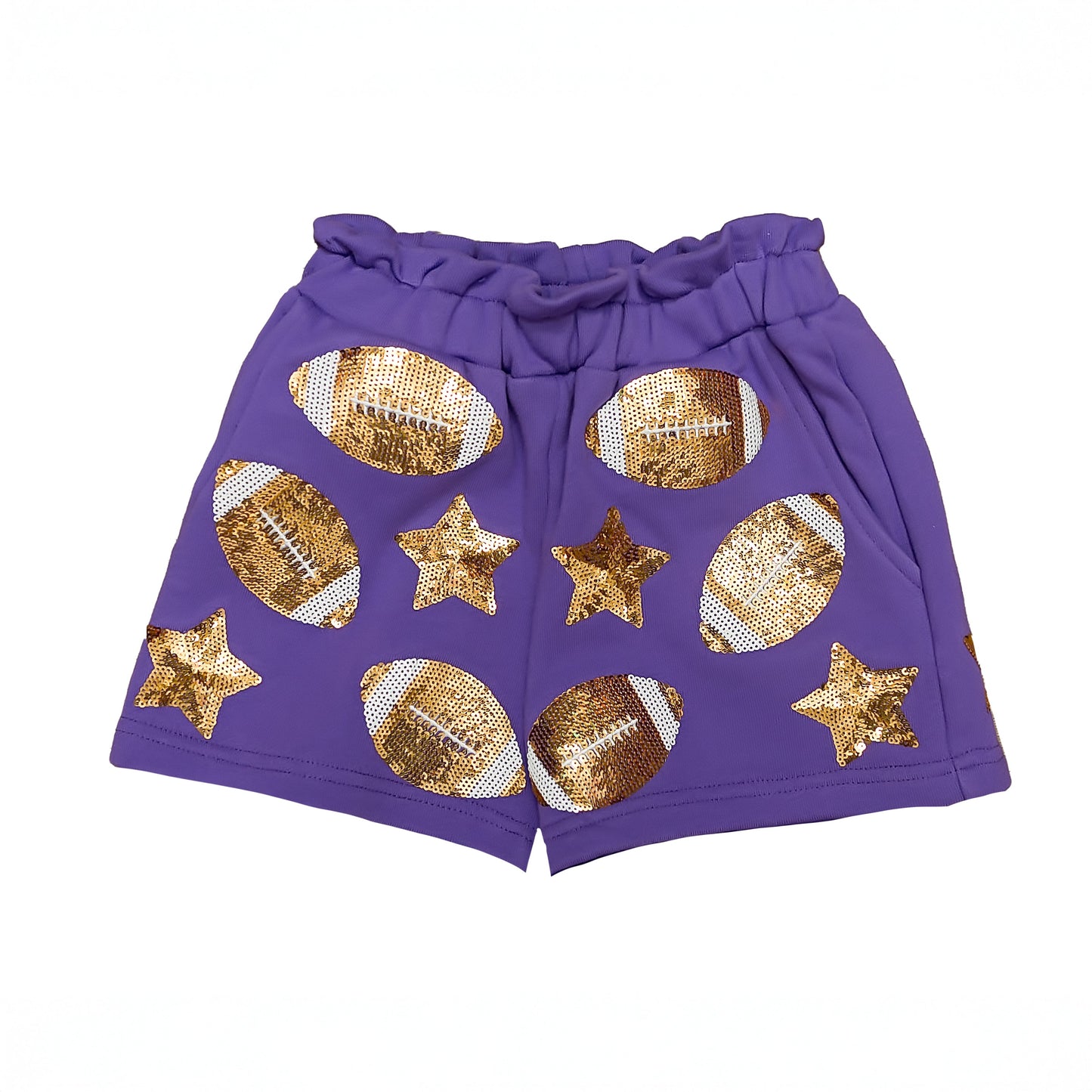 Purple and Gold Football Shorts