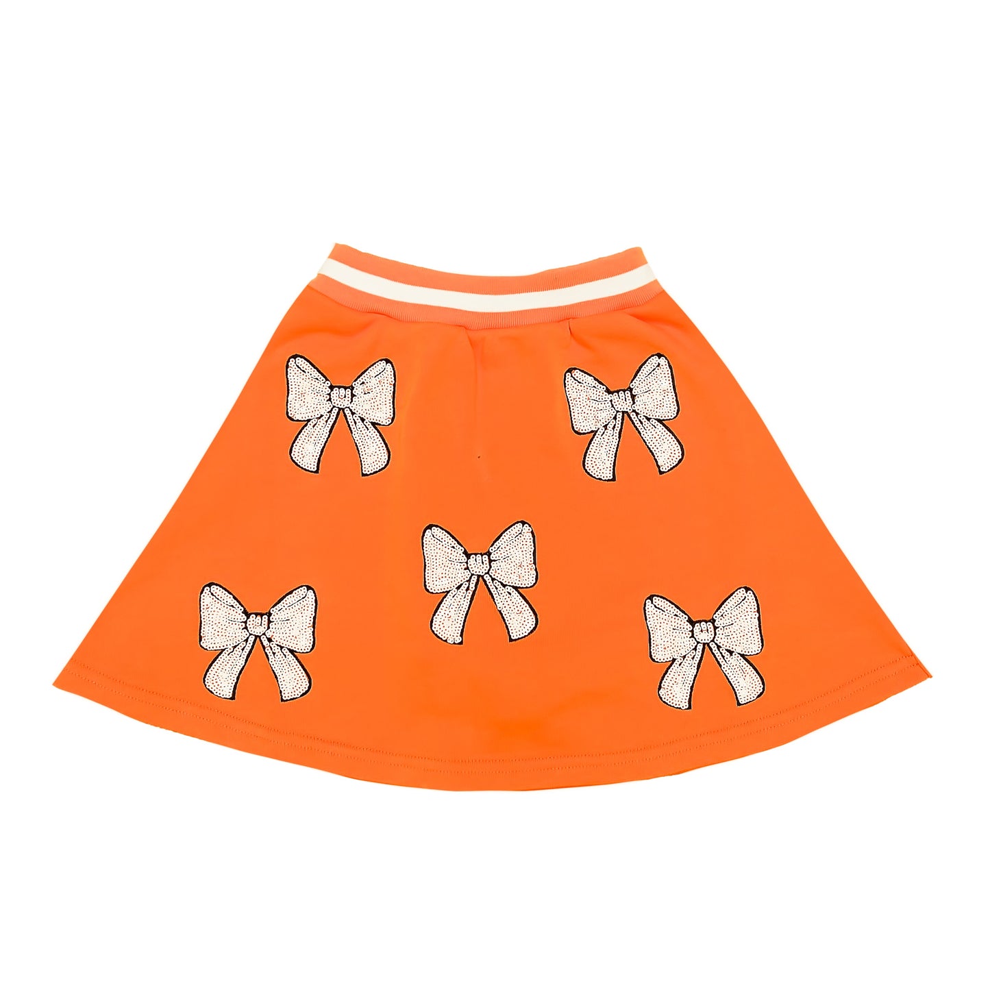 Bright Orange and White Bows Skort