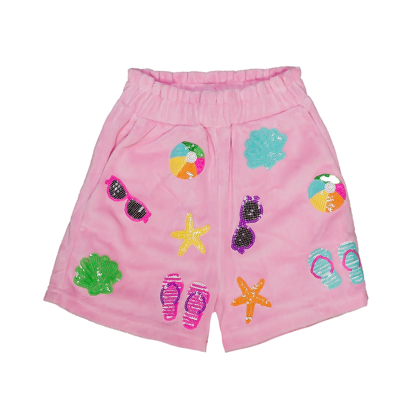 Pink Beach Terry Cloth Kid Shorts