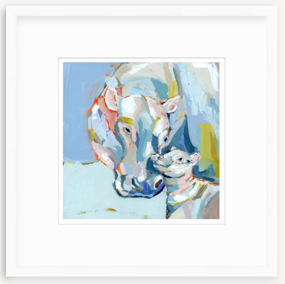 Hippo Love Fine Art Print