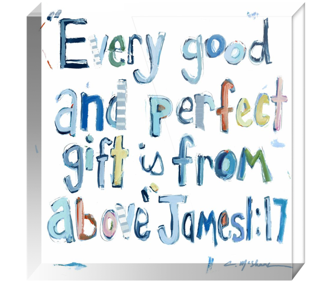 James 1:17 Bible Verse Acrylic Tabletop Art