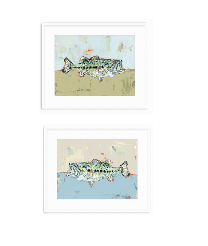 Gone Fishing Bass Fish Fine Art Print