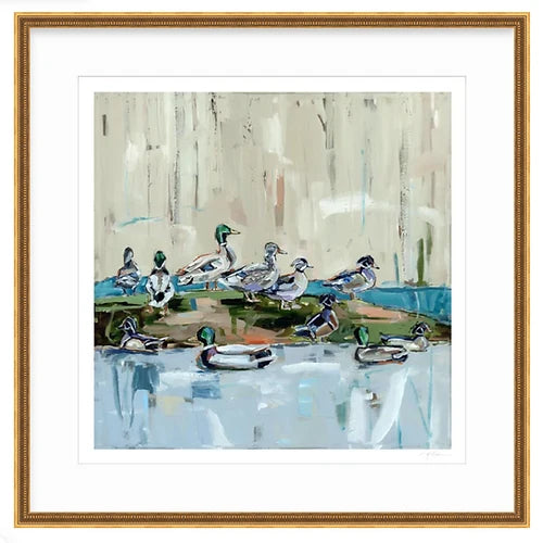 Mound Party Ducks Fine Art Print