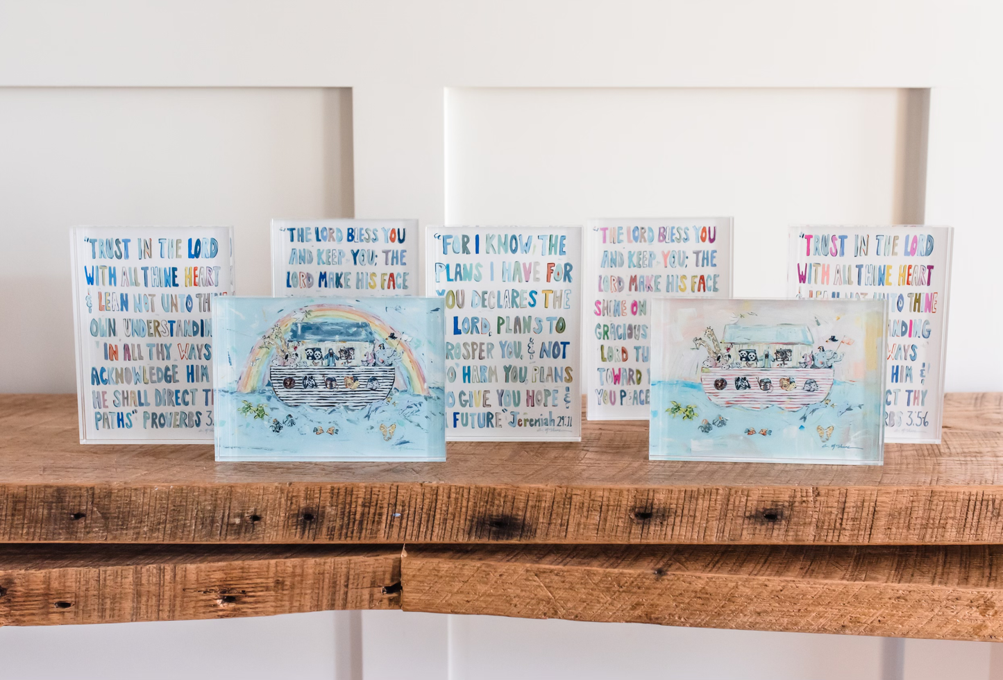 Proverbs 3:5-6 Bible Verse Acrylic Tabletop Art
