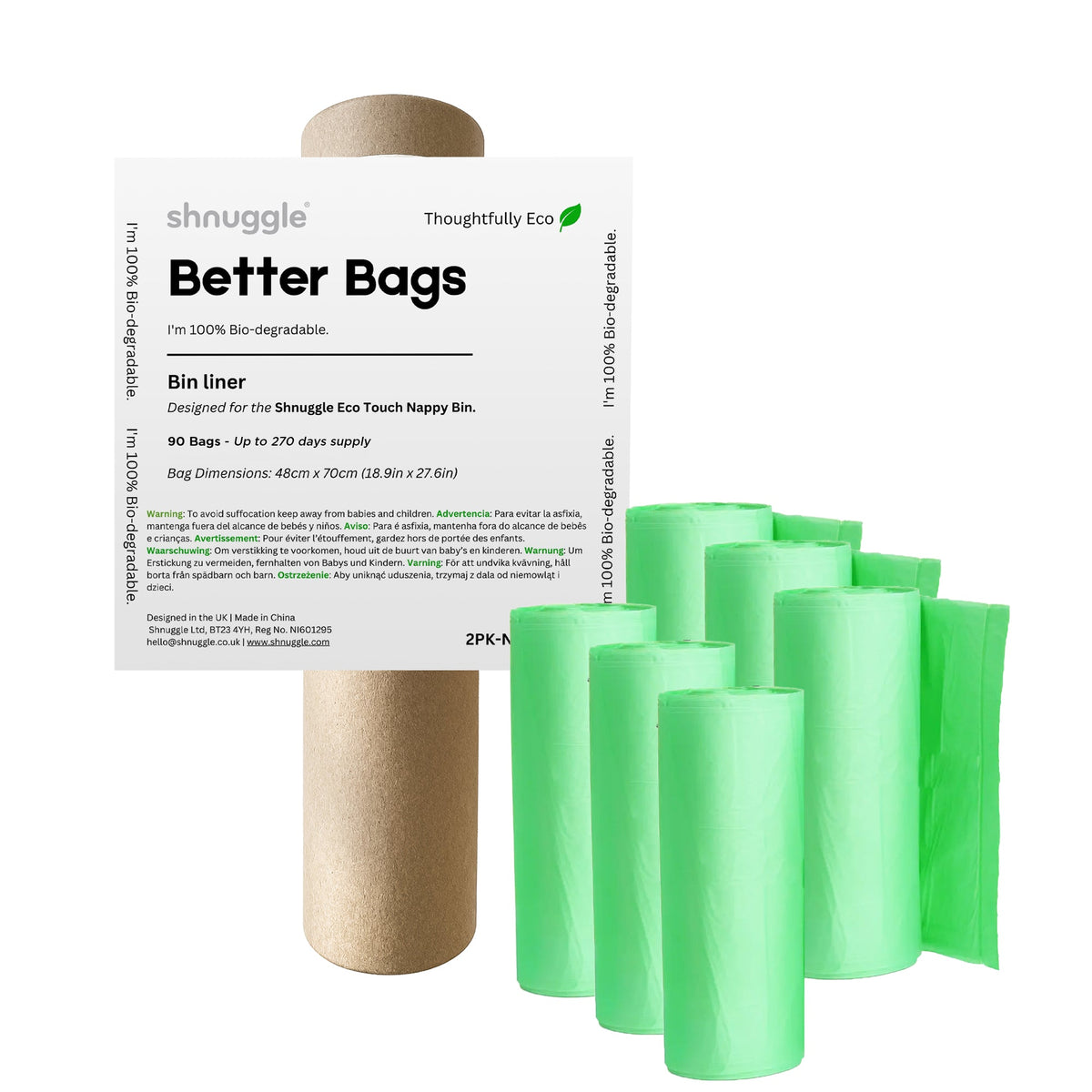 Shnuggle Better Bag Nappy Bin Diaper Pail Liners
