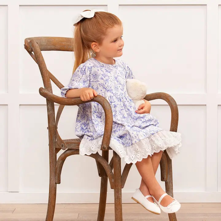 Bunny Toile Bamboo Dress