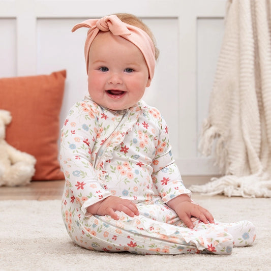 Prairie Petals Bamboo Zipper Romper