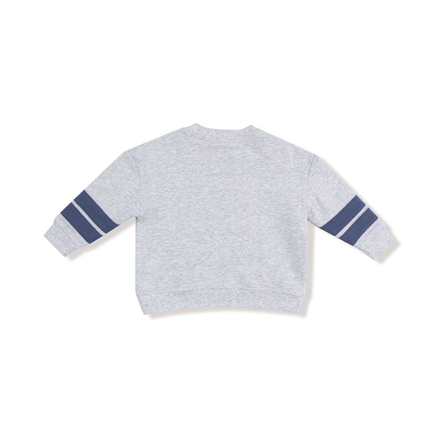 Cozy Drop Sleeve Sweatshirt with Varsity Stripes