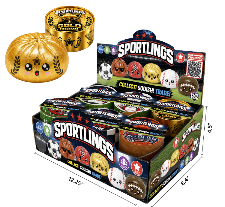 Sportlings Sports Dumpling Squishy Fidget Toy – Mystery Sports Ball