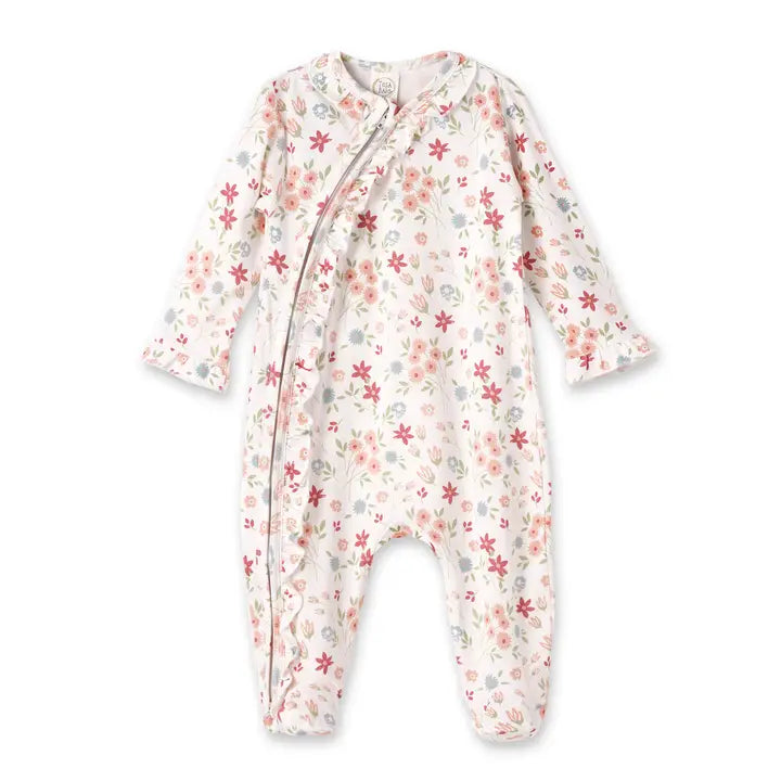 Prairie Petals Bamboo Zipper Romper