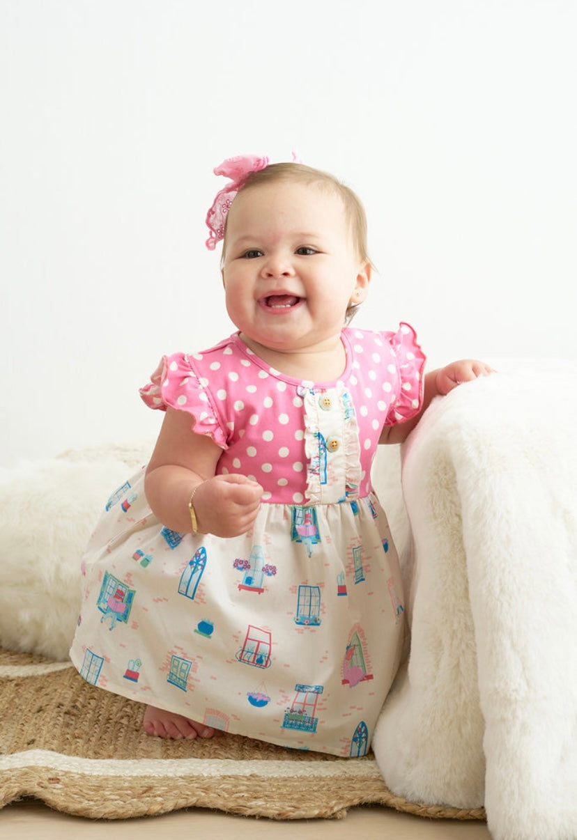 Platinum Balcony Shorts Set-Playful Ruffle Top & Printed Shorts for Girls