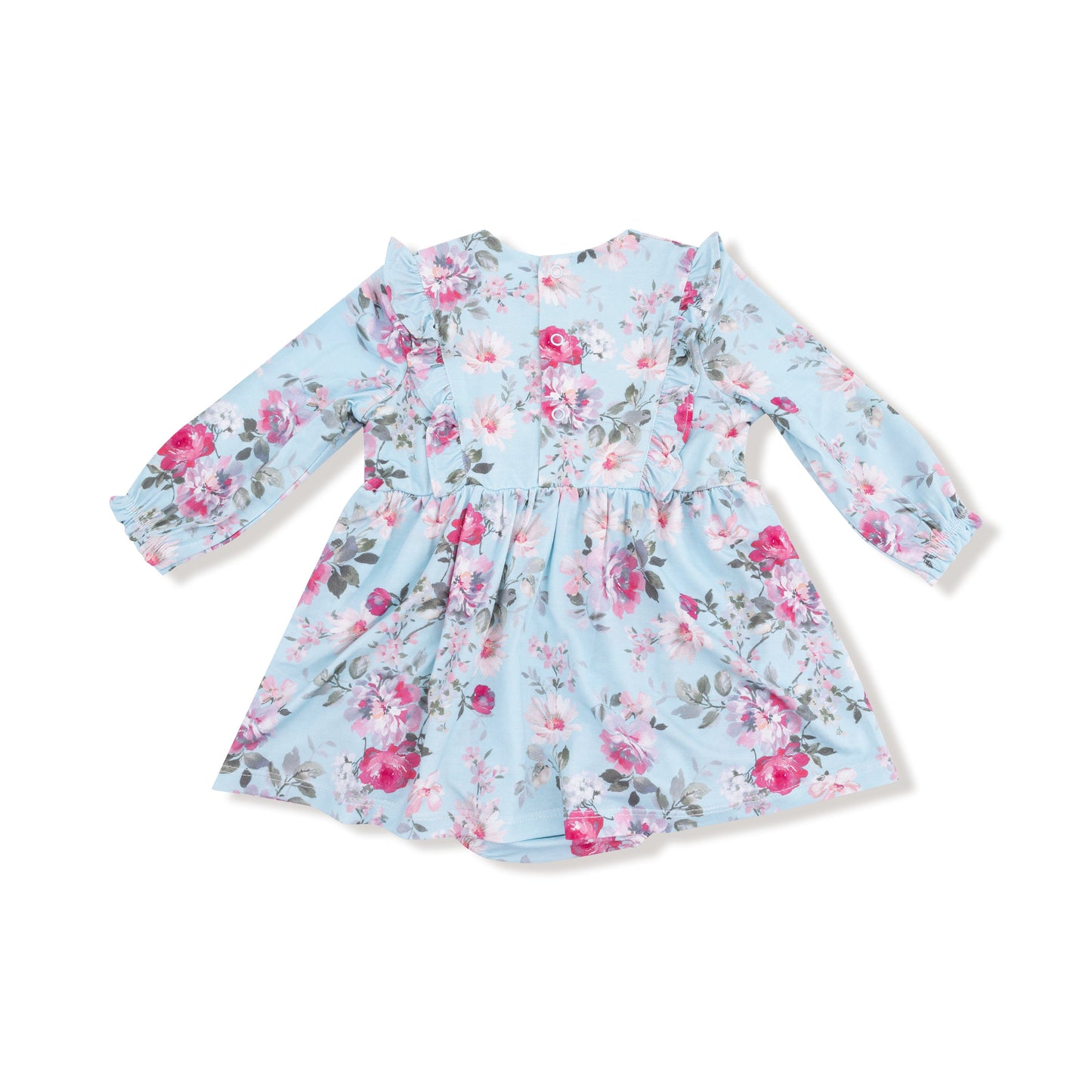 Charlotte Floral - Ruffle Long Sleeve Bodysuit Dress