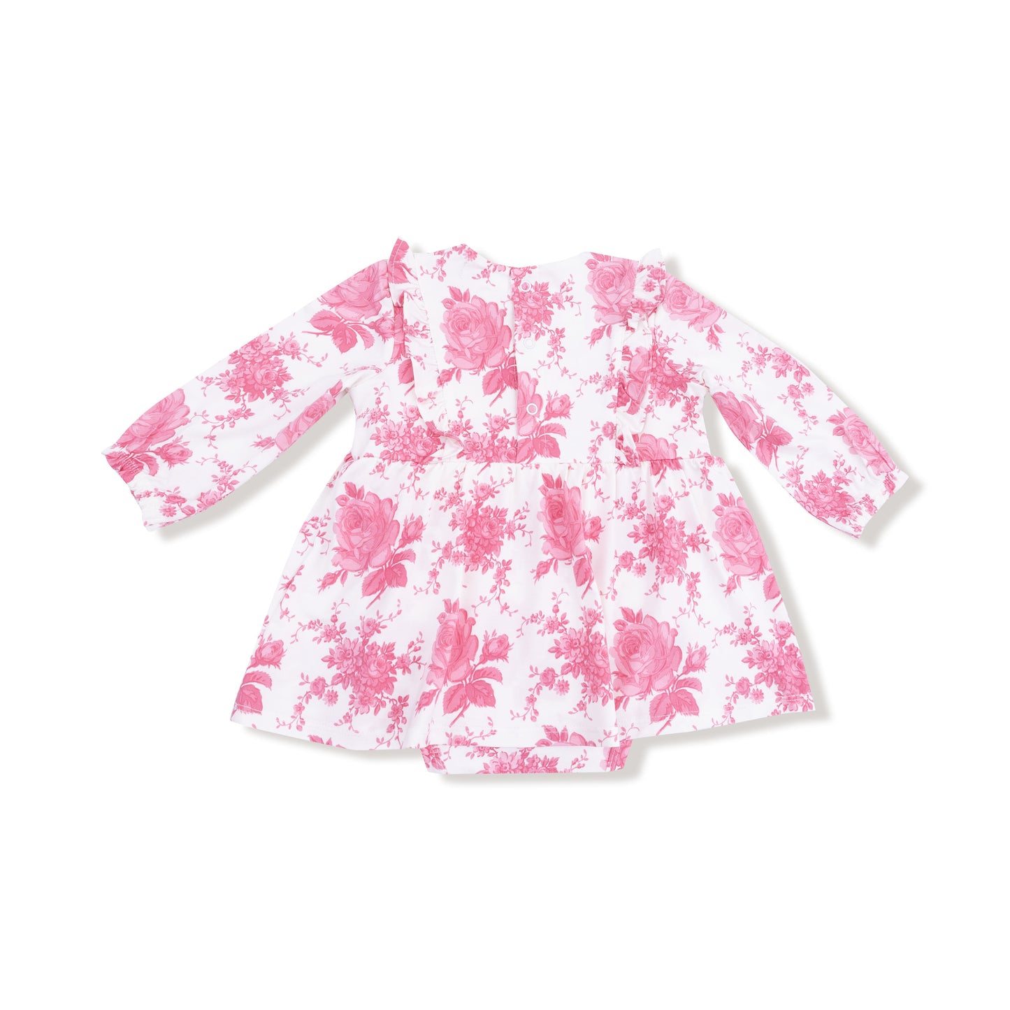 Ruffle Long Sleeve Bodysuit Dress