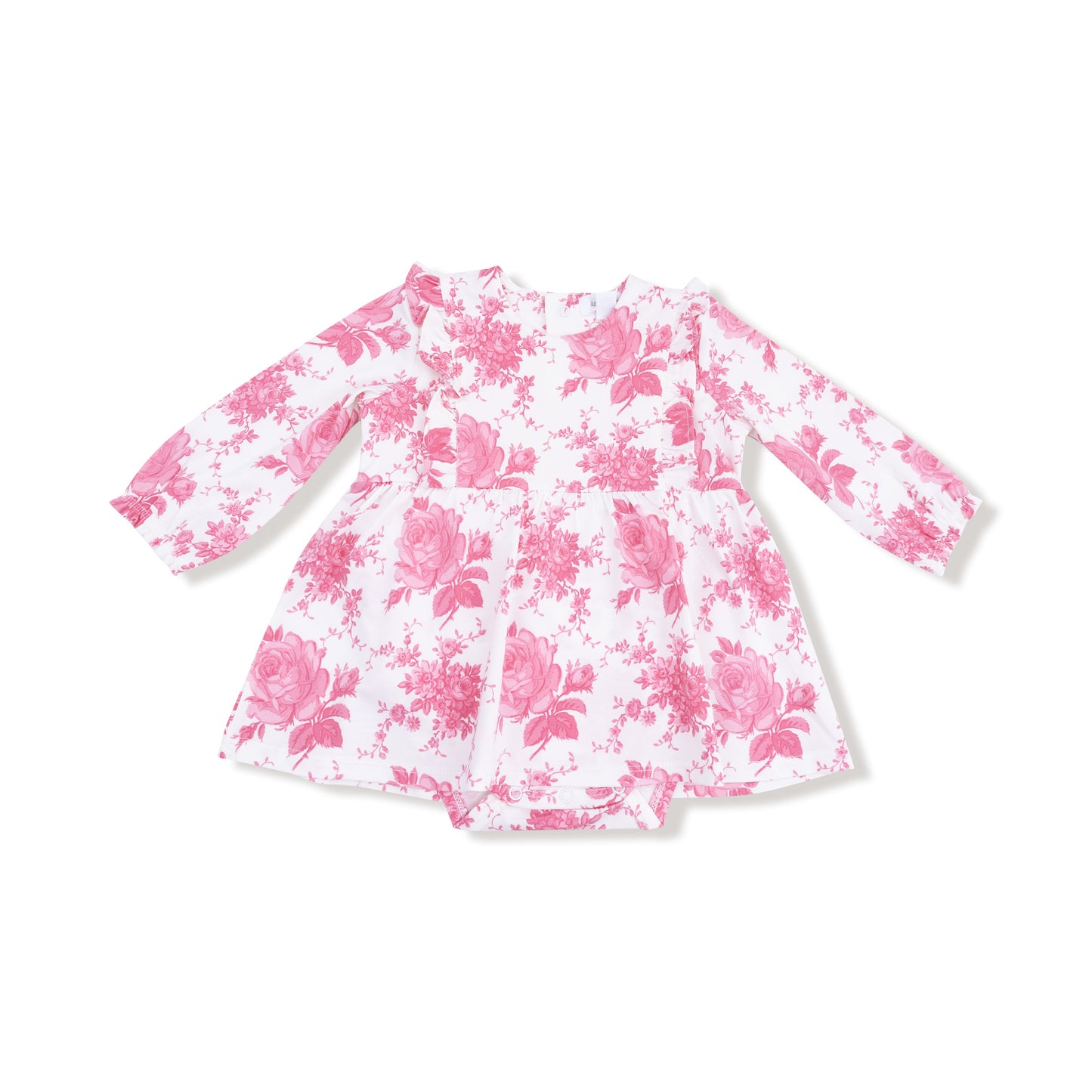 Ruffle Long Sleeve Bodysuit Dress
