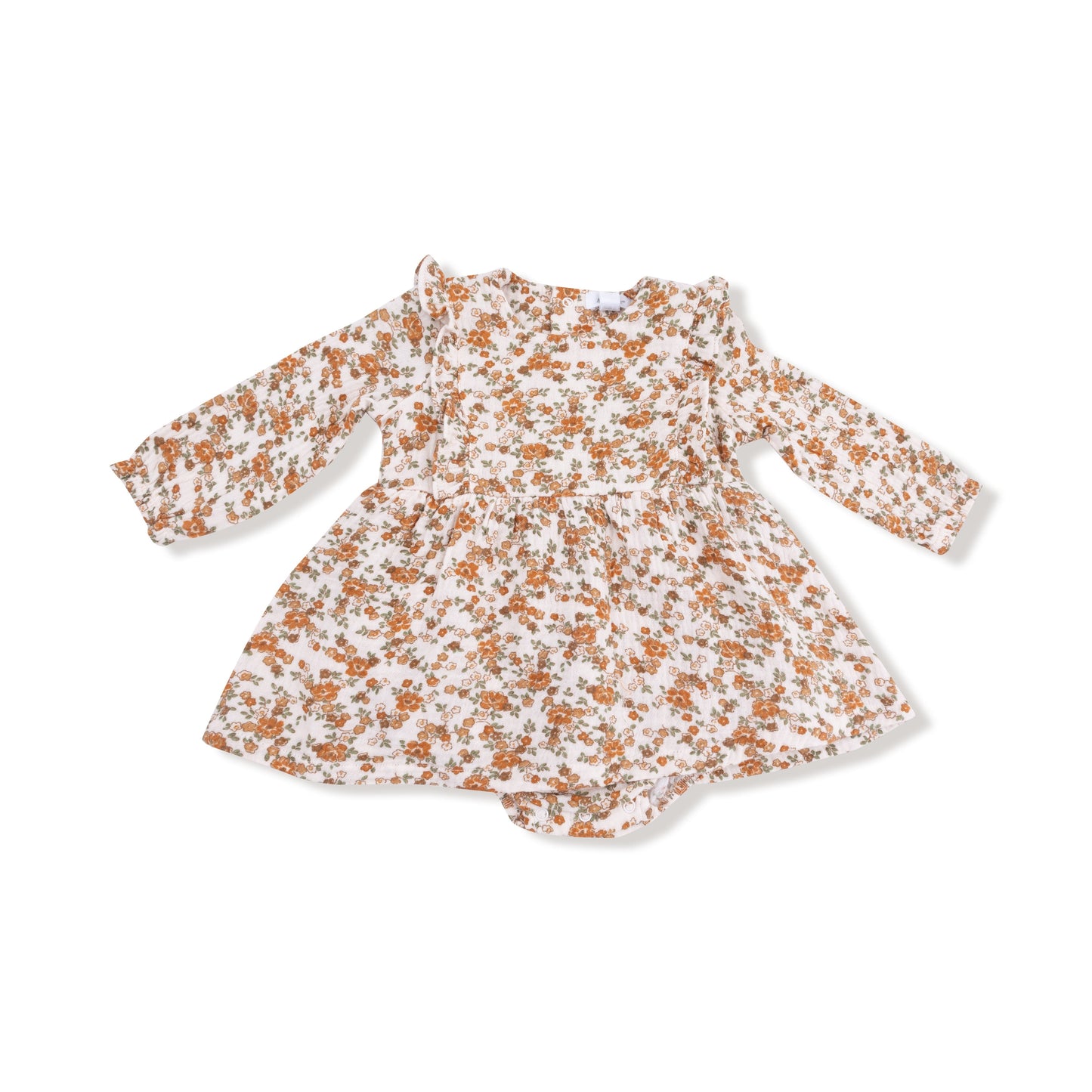 Ruffle Long Sleeve Bubble with Skirt