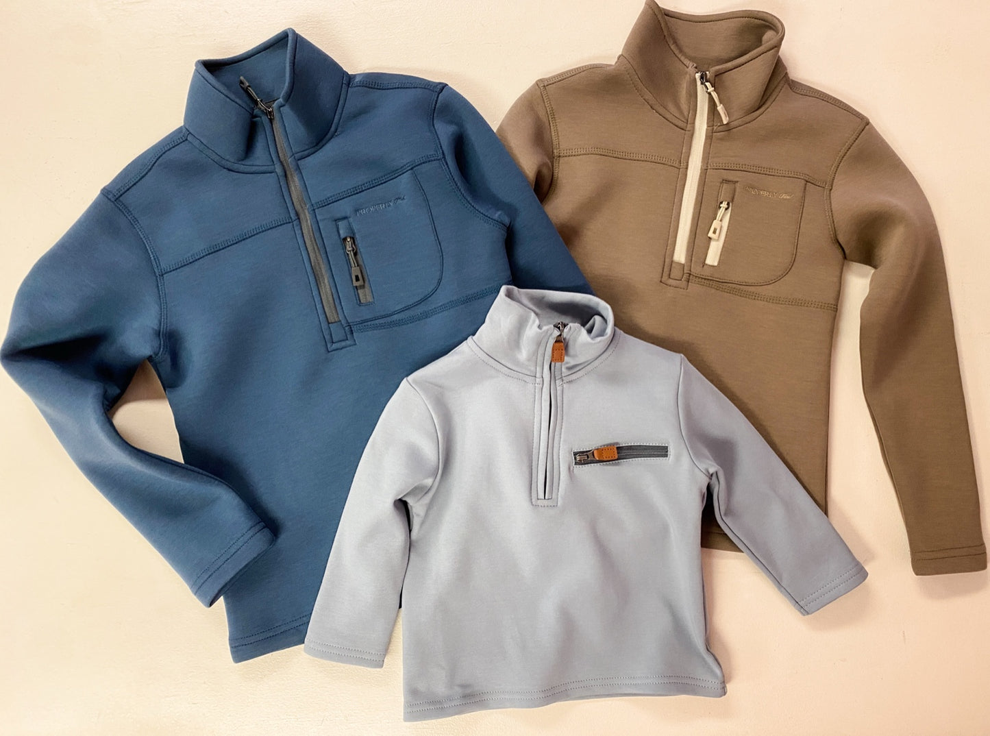 Kingston 1/4 Zip Pullover – Blue Boys Top
