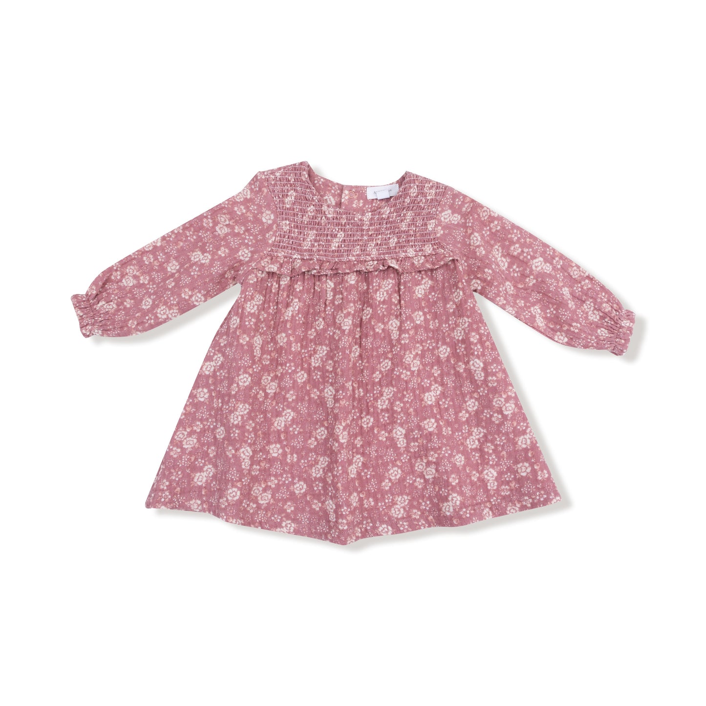 Smocked Ruffle Long Sleeve Dress + Diaper Cover (2T to 4T Dress Only)