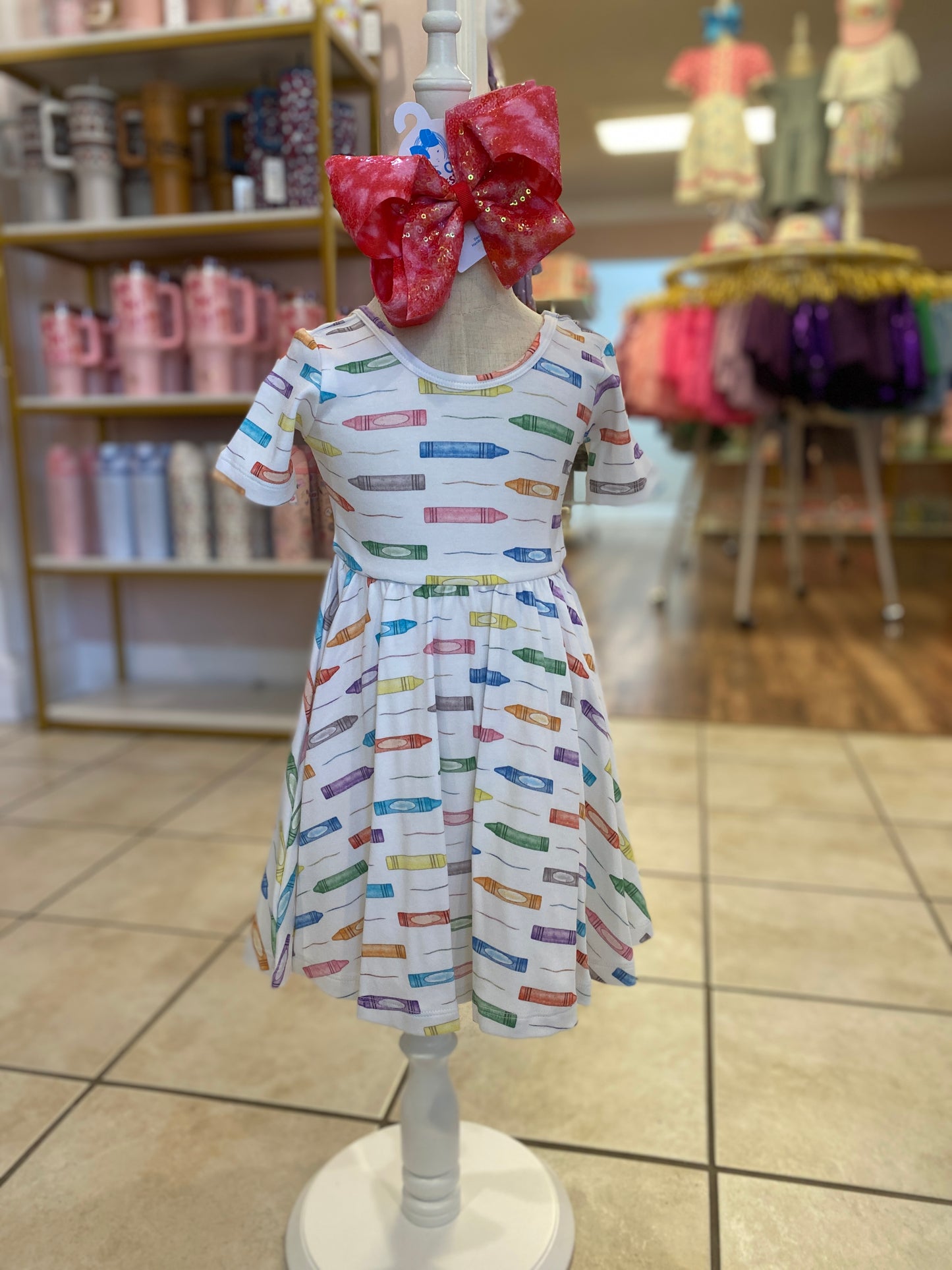 You Color My World Cotton Twirl Dress