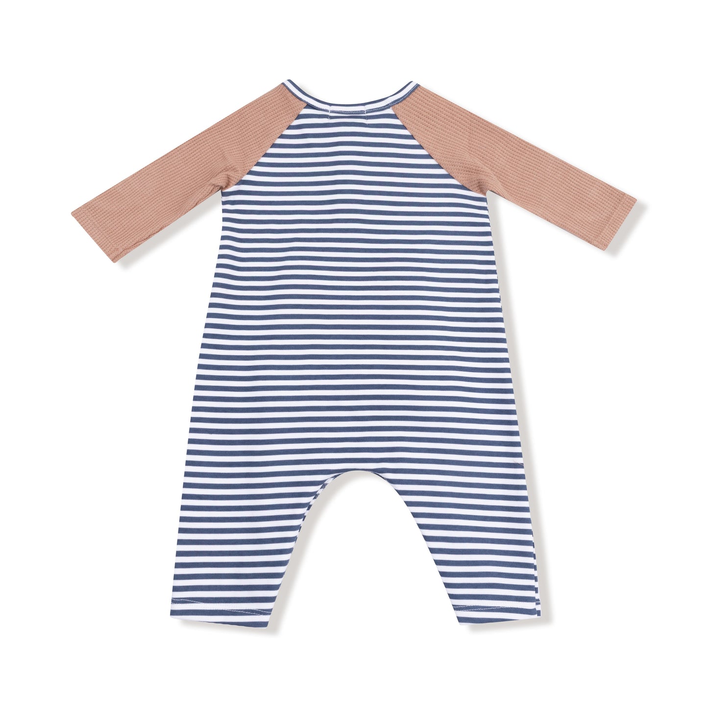 Football Stripes - Long Sleeve Raglan Henley Romper