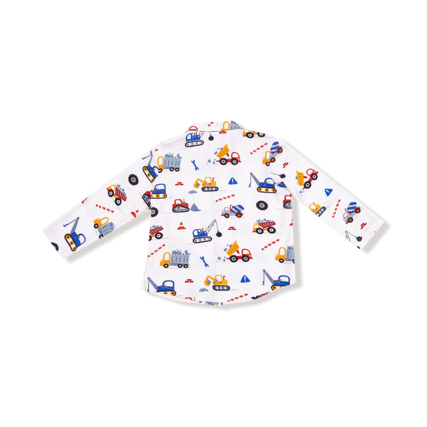 Crayon Construction - Long Sleeve Polo with Full Front Placket