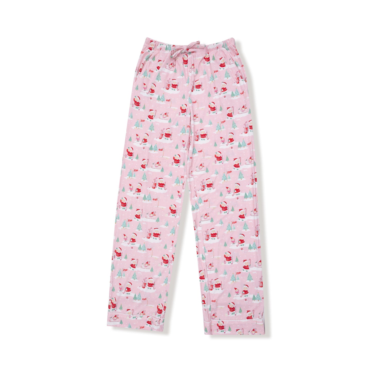 Golfing Mrs. Claus and Elves - Adult Short Sleeve Coat Style with Pants