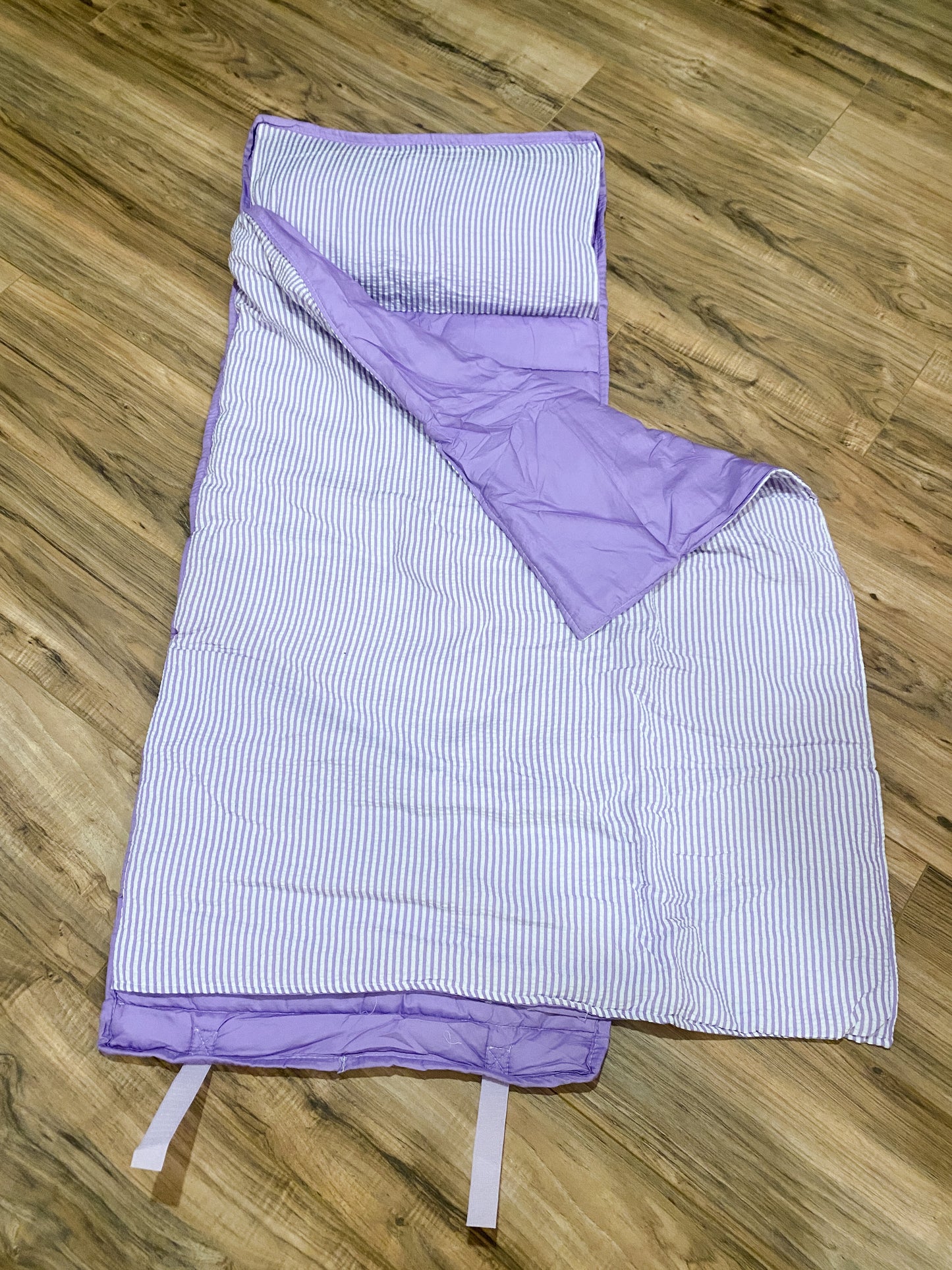 Jane Marie Purple Seersucker Kids Roll-Up Nap Mat with Blanket & Pillow | Toddler Daycare & Preschool Sleeping Mat | Kindergarten Nap Mat | Bossier City, LA