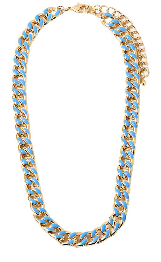 Chain Necklace - Baby Blue