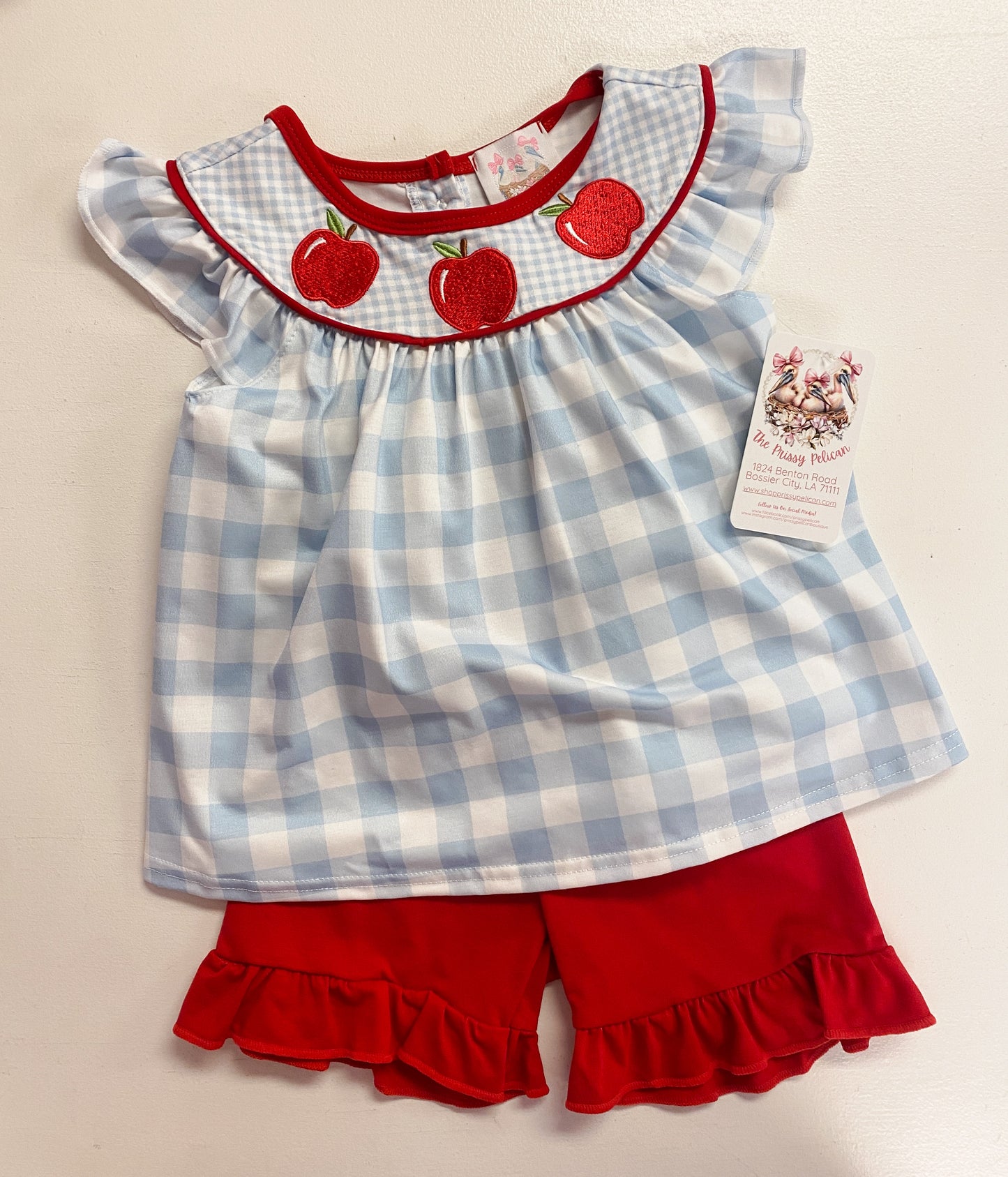 Back to School Plaid Apple