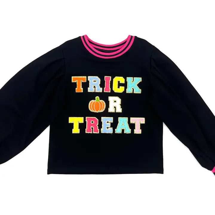 Trick or Treat Puff Sleeve Sweatshirt