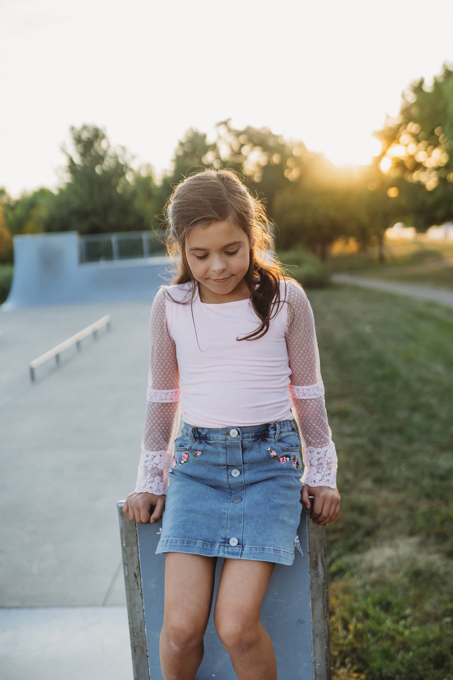Pink Lace Layering Shirt