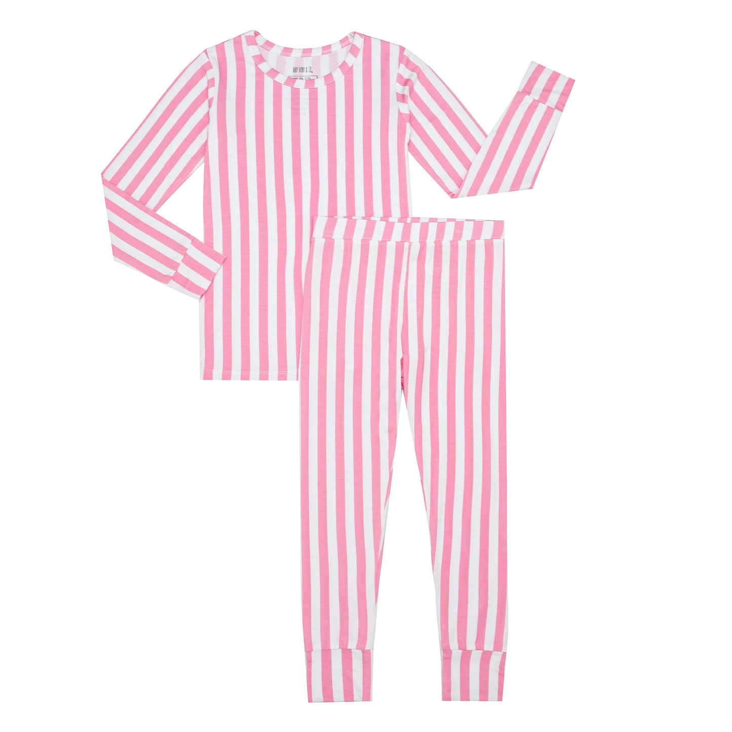 Bubblegum Pink Stripe Long Sleeve Set