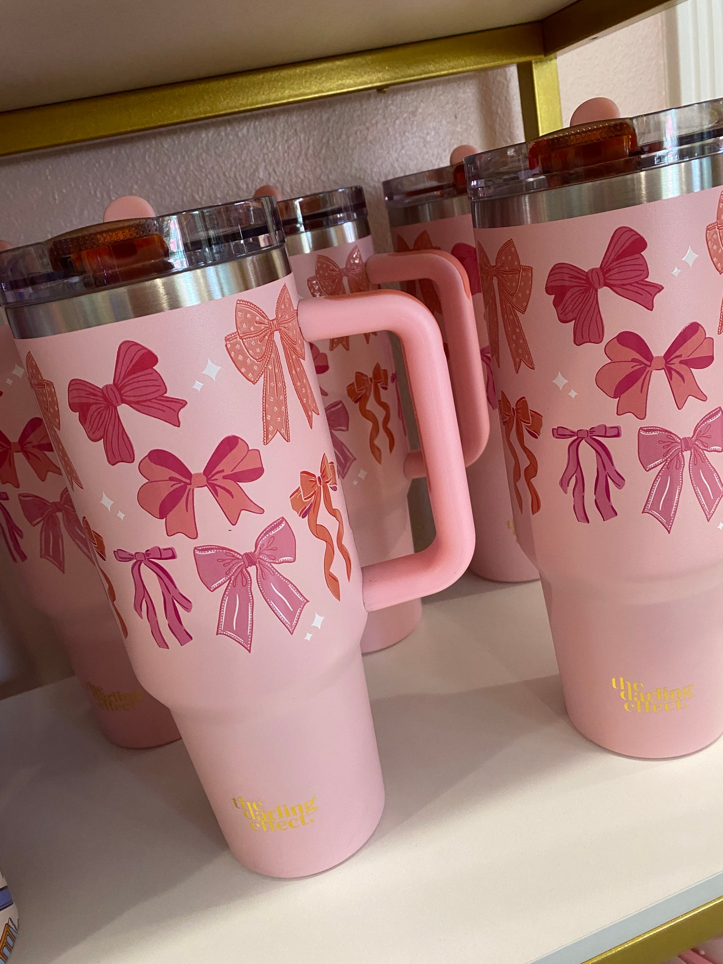 Blushing Bows 40 oz Lifestyle Flip Straw Tumbler