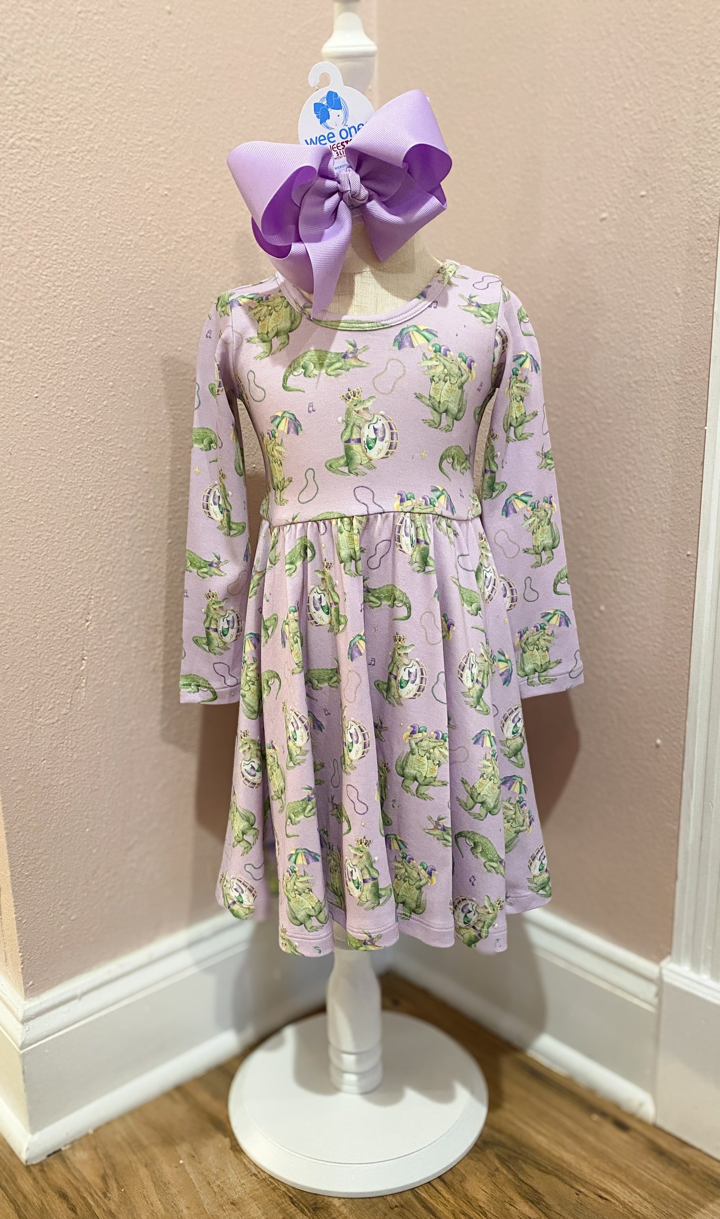 Gator Gras Cotton Twirl Dress