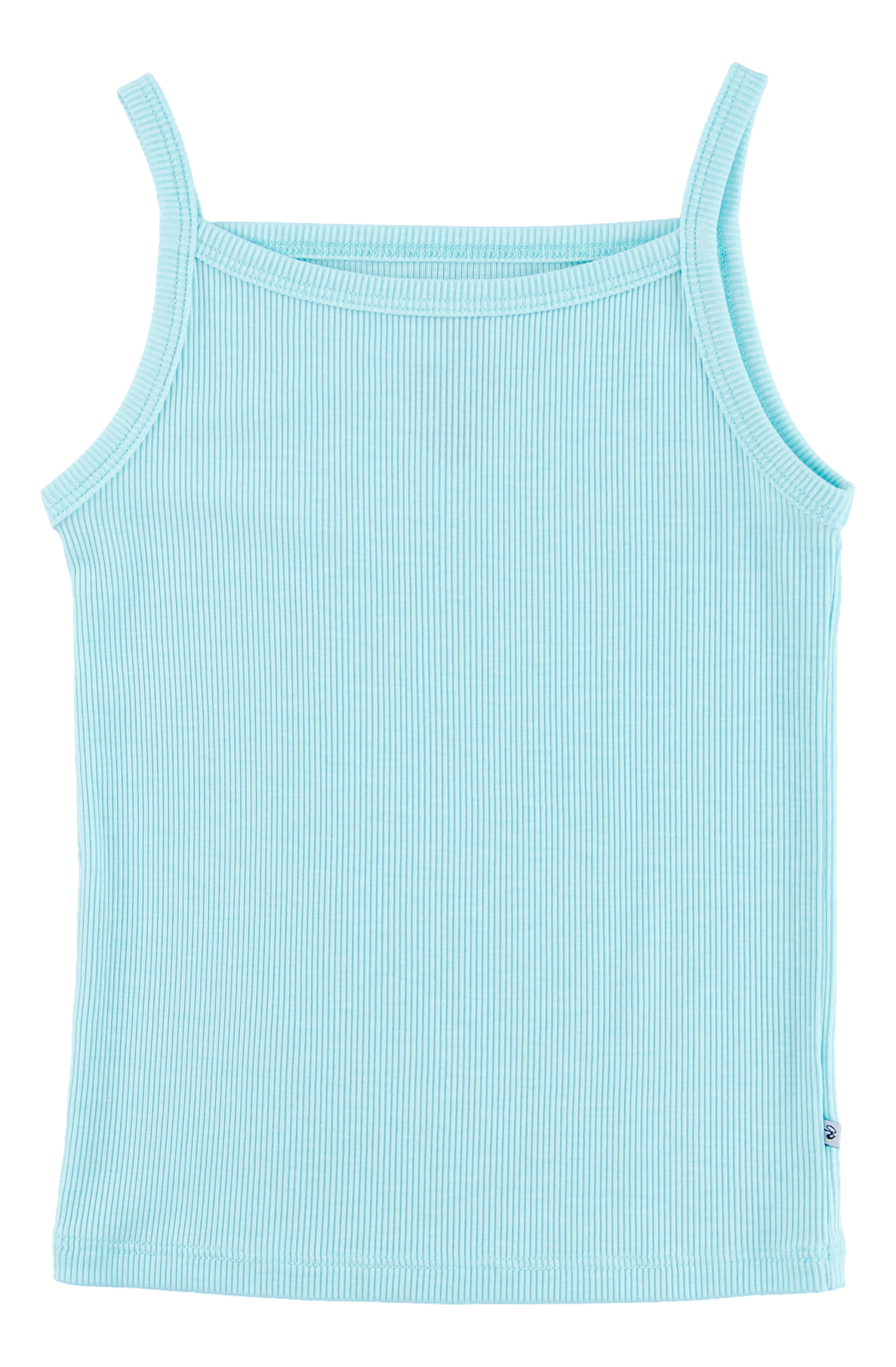 Aqua Ribbed Tank Top