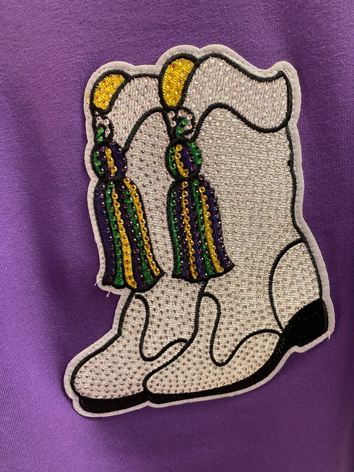 Mardi Gras Marching Boot Sweatshirt