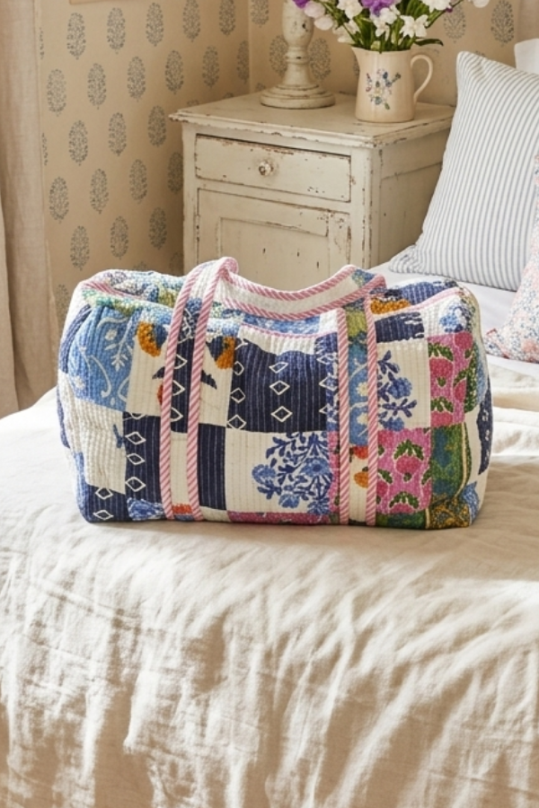 SC - ETA 7/20 - Luna Floral Patchwork Print Duffel Bag