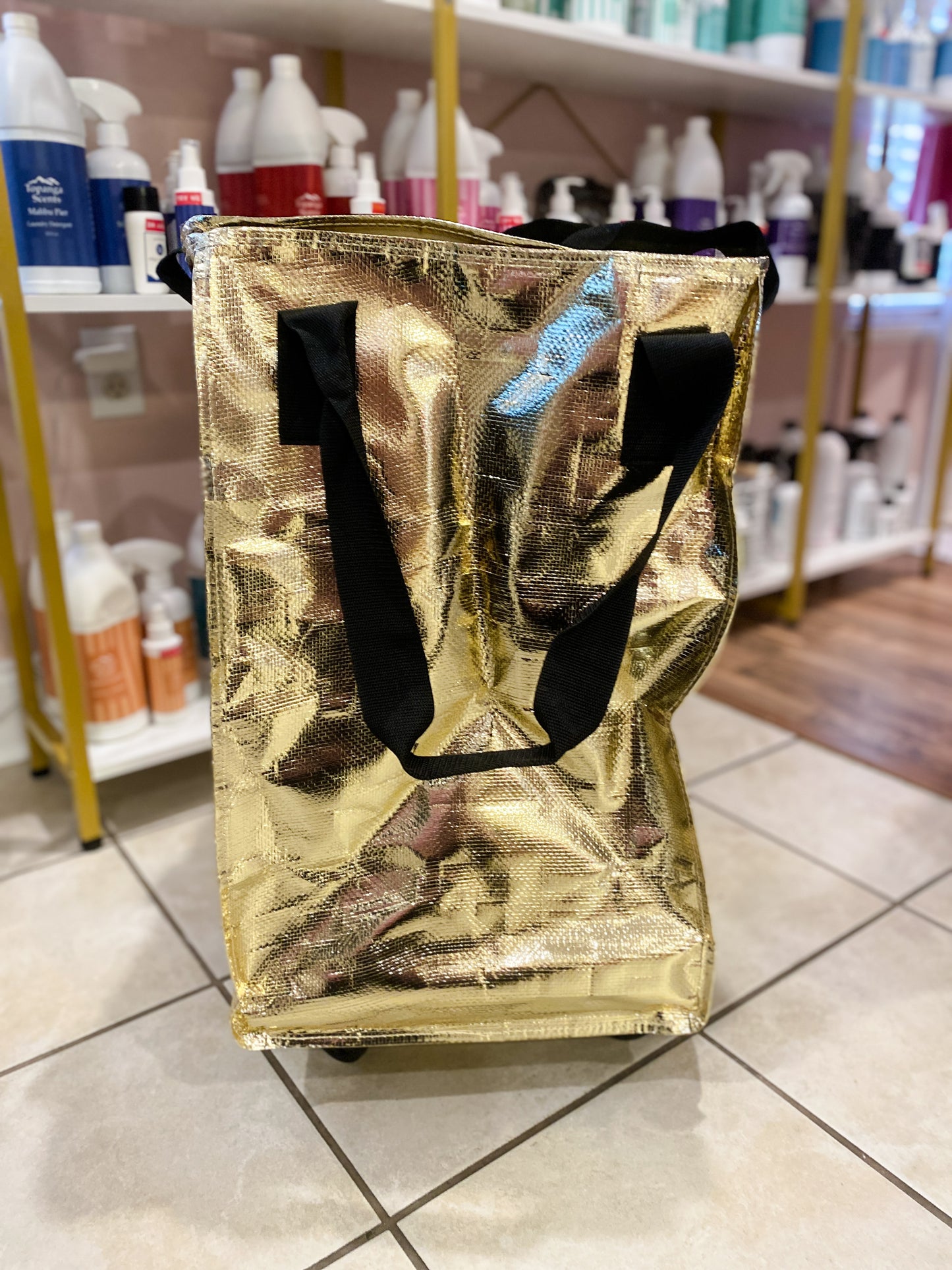 Simply Southern Rolling Tote Bag – Metallic Gold, Silver, or Black