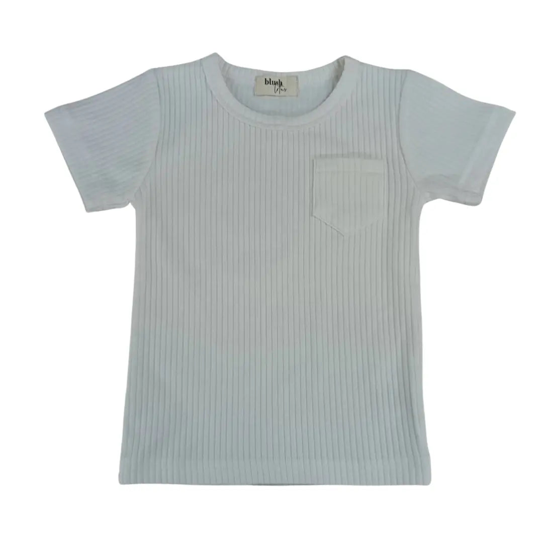 Ribbed Pocket Tee - Dove