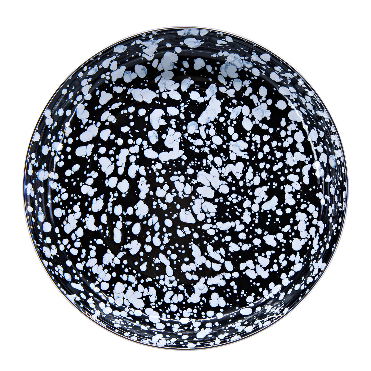 Black Swirl Pasta Plates - Set of 4