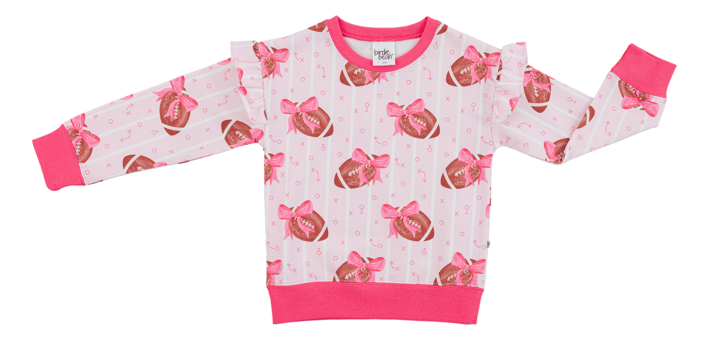Blitz And Bows Ruffle Crewneck Sweatshirt