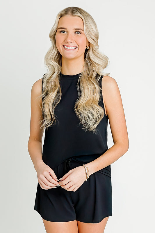 Black High Low Tank