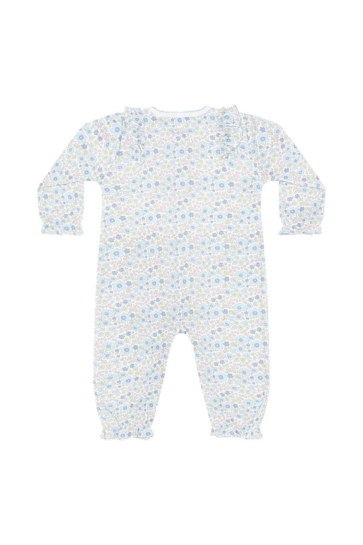 Blue Meadow Romper LS
