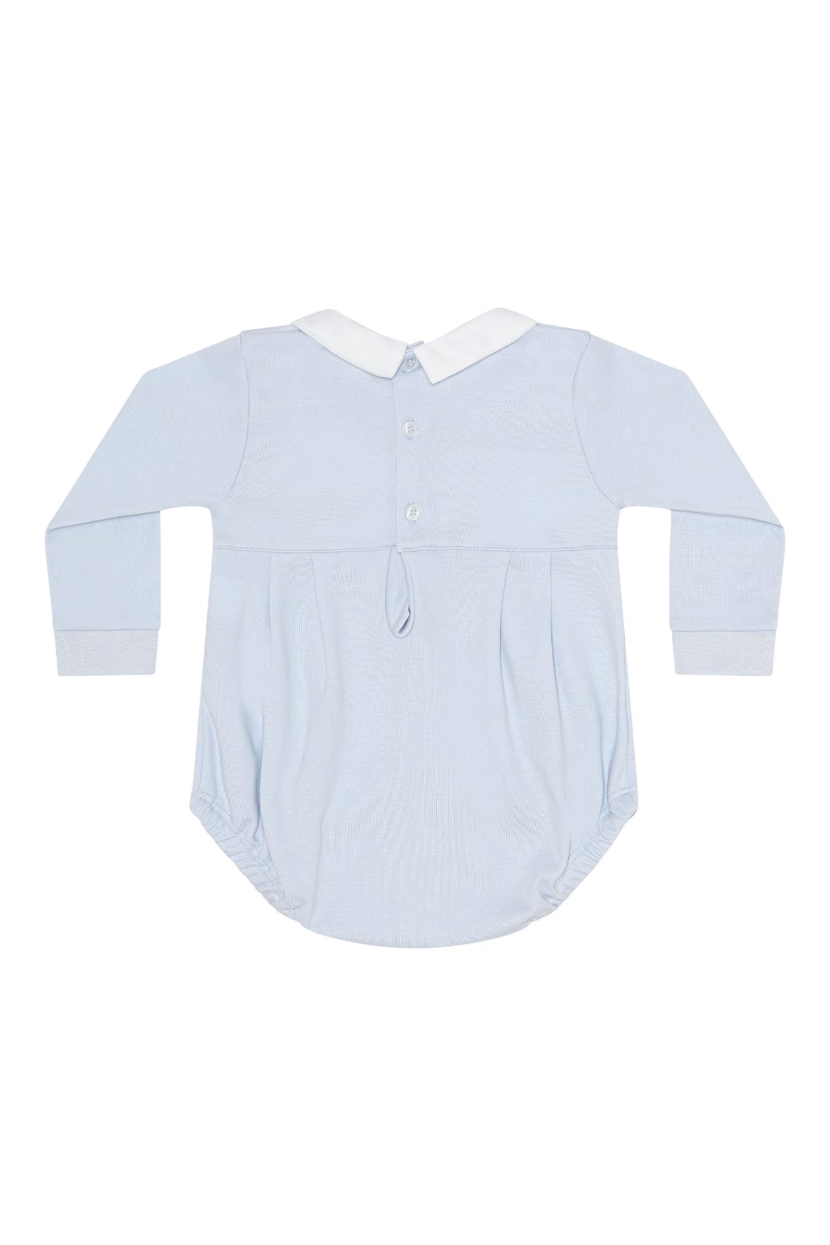 Blue Pumpkin Patch Embroidered Bubble LS